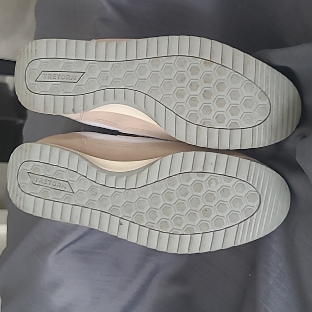 Tretorn Women's White, Pink, and Tan Sneakers - Picture 2 of 4